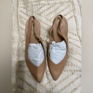 NWOT Dream Pairs Sling Back Kitten‎ Heel Pump Shoe in Tan - Size 7.5